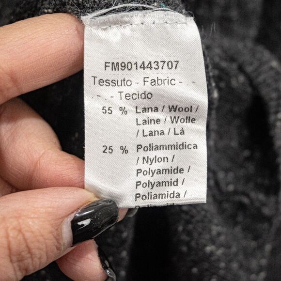 DANIELE ALESSANDRINI Homme Couture Men's 2XL Turtuleneck Sweater Gray knit - Picture 7 of 8